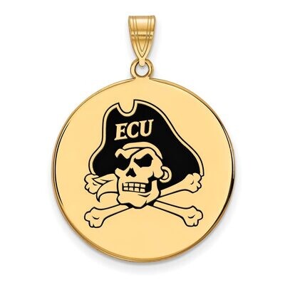 East Carolina University x-Large Enamel Disc Pendant Gold-plated Silver GP071ECU, MPN: GP071ECU, 88…