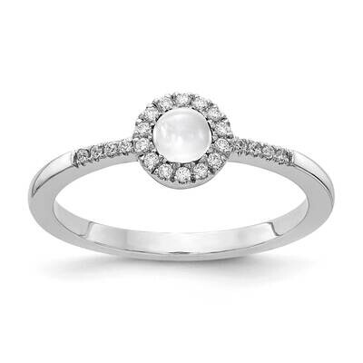 Cabochon White Topaz Ring 14k White Gold Diamond RM4031-WT-025-WA, MPN: RM4031-WT-025-WA, 883957311…