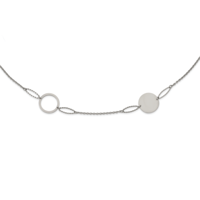36 Inch Fancy Circle Link Necklace Stainless Steel Polished SRN2666-36 by Chisel, MPN: SRN2666-36, …