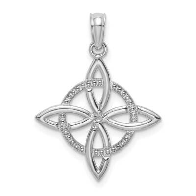 Sm Celtic Eternity Knot Charm 14k White Gold K7223W, MPN: K7223W, 196904089392