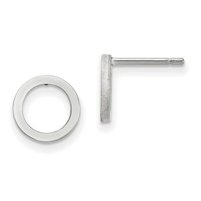 Open Circle Earrings 14k White Gold XE3083W, MPN: XE3083W, 191101055539