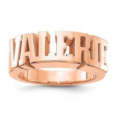 Name Ring 14k Rose Gold Polished XNR53R, MPN: XNR53R, 196904019245