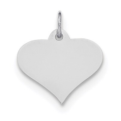 Plain .013 Gauge Engravable Heart Disc Charm 14k white Gold XWM625/13, MPN: XWM625/13, 191101458118