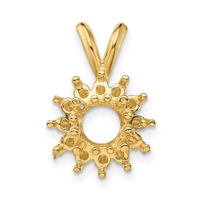 Round Cluster .16ct. Pendant Setting 14k Yellow Gold YG960, MPN: YG960,