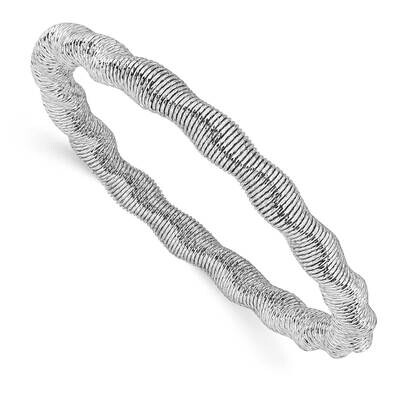 Leslie&#39;s Stretch Bangle Sterling Silver Rhodium-plated HB-QLF1131, MPN: QLF1131, 191101878923
