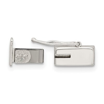 8.5 x 4.2mm Rectangular Barrel Clasp Sterling Silver SS3612, MPN: SS3612,