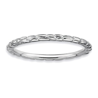 Twisted Ring - Sterling Silver Rhodium-plated QSK179, MPN: QSK179, 883957124049
