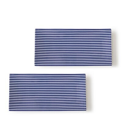 Caskata Newport Garden Gate Medium Rectangle Set of 2 Blue RPMD-500, MPN: RPMD-500, 817325010061