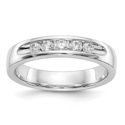 5-Stone Diamond Channel Band 14k White Gold RM3280B-026-WAA, MPN: RM3280B-026-WAA,