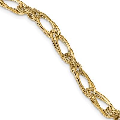 Leslie&#39;s Fancy Link Bracelet 14k Polished Gold HB-LF1212-8, MPN: LF1212-8, 191101745478