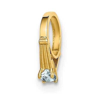 Ring with Light Blue Charm 14k Gold CZ Diamond YC1342, MPN: YC1342, 716838334131