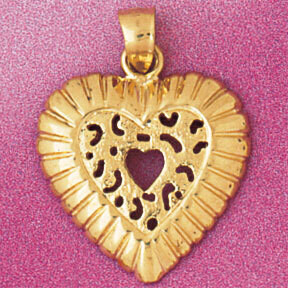 Dazzlers Jewelry Heart Pendant Necklace Charm Bracelet in Yellow, White or Rose Gold 3950, MPN: DZ-…