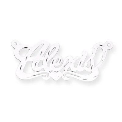 0.013 Gauge Polished Diamond-cut Nameplate 14k White Gold XNA156W, MPN: XNA156W, 883957970929