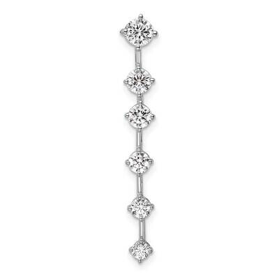 Si1/Si2, G H I, Complete 6-Stone Chain Slide Pendan 14k White Gold Lab Grown Diamond PM9136-100-WLG…