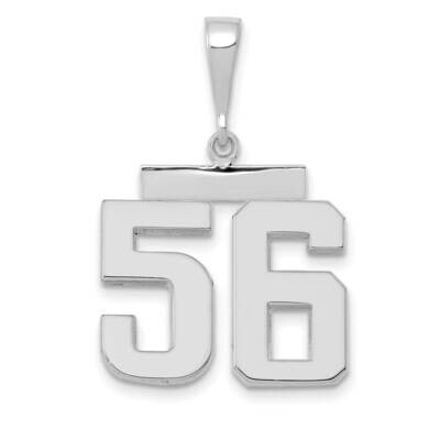 Number 56 Charm 14k White Gold Polished Medium WMP56, MPN: WMP56, 196904075739