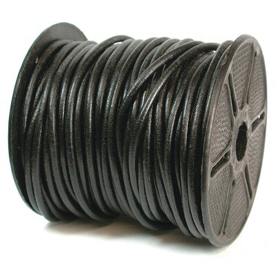 1300 1.0 mm. 5 Yard Black Leather Cord CRD839/1.0-5, MPN: CRD839/1.0-5, 790524075713