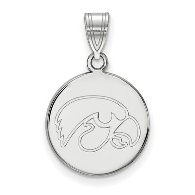 University of Iowa Medium Disc Pendant Sterling Silver SS039UIA, MPN: SS039UIA, 191101269097