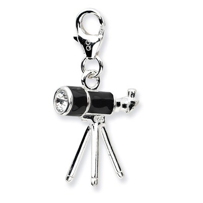 3-D Enameled TelescopeCharm Sterling Silver QCC561 by Amore La Vita, MPN: QCC561, 883957335087