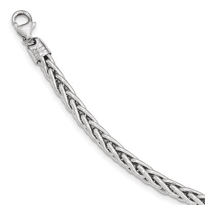 8.25 Inch Wheat Chain Bracelet 14k White Gold Polished GB241-8.5, MPN: GB241-8.5, 886774561806