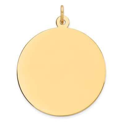 Engravable Round Polished Disc Charm Sterling Silver Gold-plated QM374G/18, MPN: QM374G/18, 8839572…