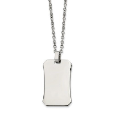 22 Inch Necklace Stainless Steel Polished SRN2514-22 by Chisel, MPN: SRN2514-22, 191101672750