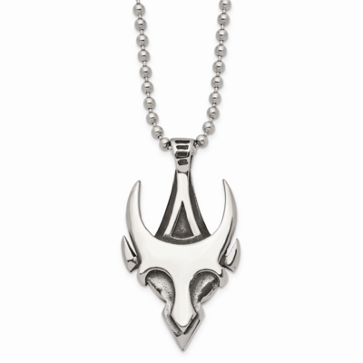 Polished Skull 22 Inch Necklace Stainless Steel Antiqued SRN1051-22 by Chisel, MPN: SRN1051-22, 191…