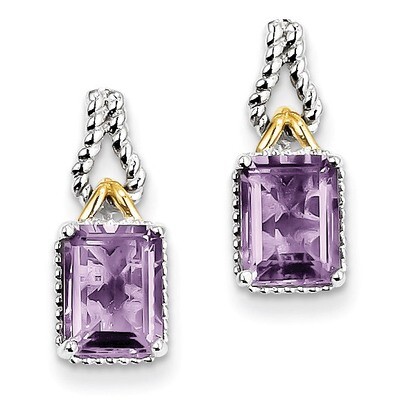 Flash Gold-plate Accent Pink Quartz Earrings Sterling Silver QE9886PQ, MPN: QE9886PQ, 883957019642