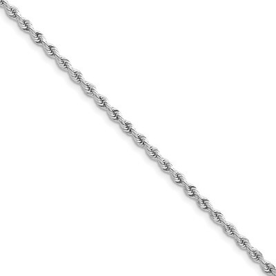 7 Inch 3.35mm Diamond -cut Quadruple Rope Chain 14k white Gold WQT025-7, MPN: WQT025-7, 883957767420