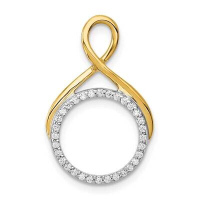 1/10Ct. Diamond Fancy Circle Chain Slide 14k Two-Tone Gold PM4723-010-YWA, MPN: PM4723-010-YWA, 883…