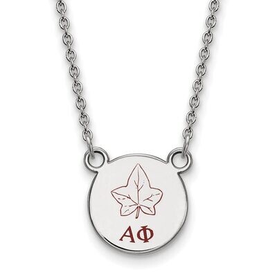 Alpha Phi Extra Small Enameled Pendant with 18 Inch Chain Sterling Silver SS044APH-18, MPN: SS044AP…