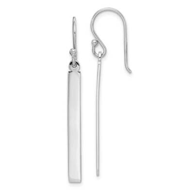 Bar Dangle Earrings Sterling Silver Rhodium Plated QE14840, MPN: QE14840, 886774110608