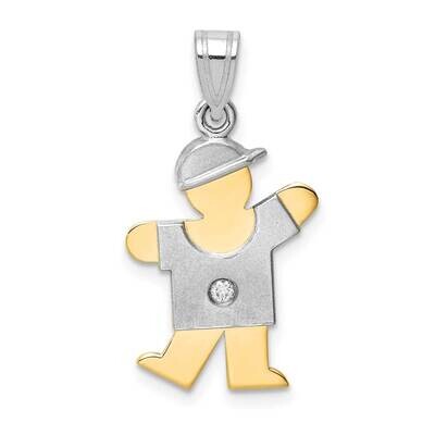 A Diamond Kid Pendant 14k Two-tone Gold XK503A, MPN: XK503A, 883957234854