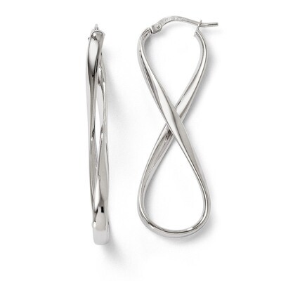 Leslie&#39;s Polished Infinity Hoop Earrings - 14k White Gold HB-LE561, MPN: LE561, 883957023175