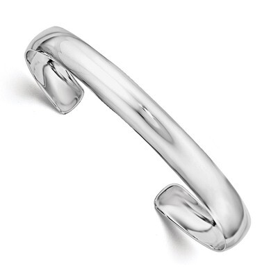 Domed Cuff Child&#39;S Bangle Sterling Silver Rhodium-plated Polished QB866, MPN: QB866, 191101472312
