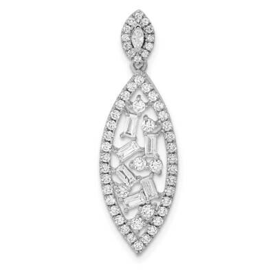 Fancy Dangle Diamond Chain Slide 14k White Gold Polished PM8463-076-WA, MPN: PM8463-076-WA,