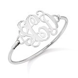 Monogram Bangle Bracelet Sterling Silver High Polished XNA505SS, MPN: XNA505SS, 886774271040