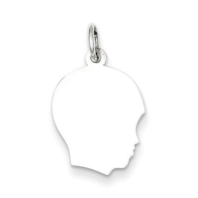 Boy Disc Charm Engravable Sterling Silver QM352/35, MPN: QM352/35, 883957000107