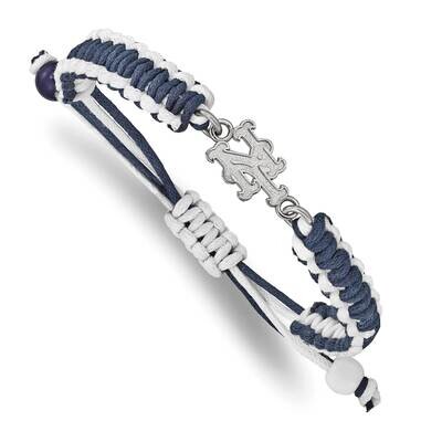 MLB New York Mets Adjustable Cord Bracelet Stainless Steel ST514MET, MPN: ST514MET, 634401015563