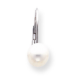 7-7.5mm Cultured Pearl Leverback Earring Mounting 14k White Gold XLBW75, MPN: XLBW75, 191101434815