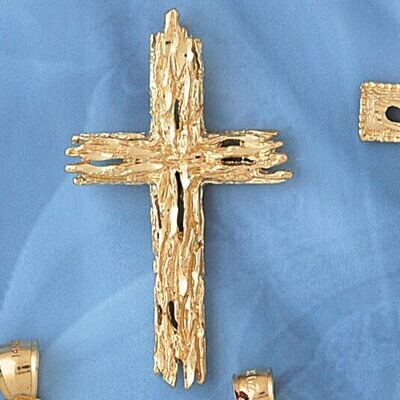 Dazzlers Jewelry Cross Pendant Necklace Charm Bracelet in Yellow, White or Rose Gold 7864, MPN: DZ-…