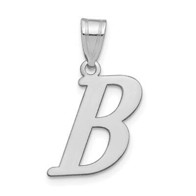 Letter B Initial Pendant 14k White Gold Polished YC1440WB, MPN: YC1440WB, 196904082997