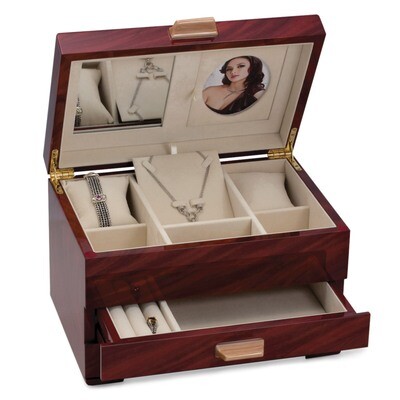 Mahogany Finish Jewelry Box GP9499, MPN: GP9499, 886774268668