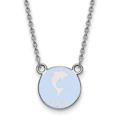 Delta Delta Delta Extra Small Enameled Pendant with 18 Inch Chain Sterling Silver SS042DDD-18, MPN:…