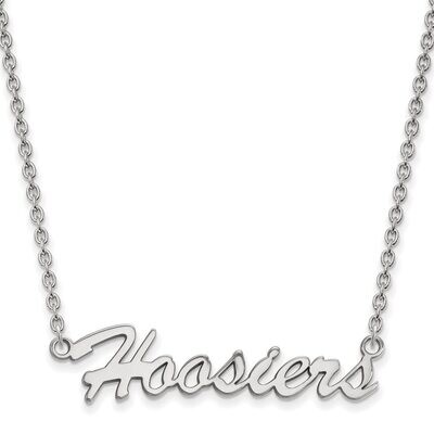 Indiana University Medium Pendant with Chain Necklace Sterling Silver SS065IU-18, MPN: SS065IU-18, …