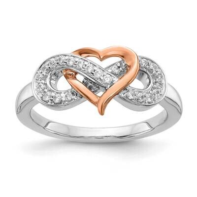 Diamond Heart Infinity Symbol Ring 14k Two Tone Gold RM5732-016-WRA, MPN: RM5732-016-WRA, 840940104…