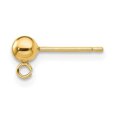 4.0mm Ball with Loop Post Earring Gold Filled GF4904, MPN: GF4904,