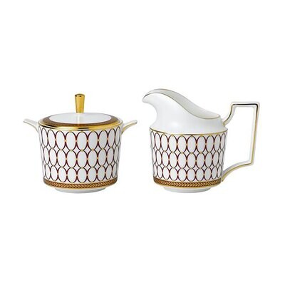 Wedgwood Renaissance Red Sugar &amp; Creamer 1058819, MPN: 1058819, 701587453387