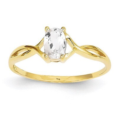 White Topaz Birthstone Ring 14k Gold XBR229, MPN: XBR229, 883957413600