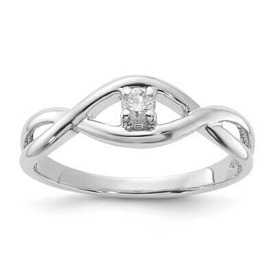 Sterling Silver Polished Diamond Ring RLD2600/10SS-SSBB-7