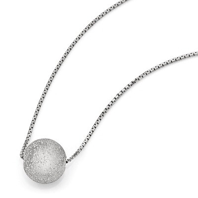 Leslie&#39;s Radiant Essence Rhodium-plated Necklace with 2 Inch Extension - Sterling Silver HB-QLF362-…